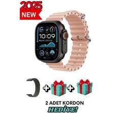 Samsung Galaxy A33 Uyumlu Akıllı Saat Watch Ultra2 49MM Kordon Hediyeli - Son Versiyon