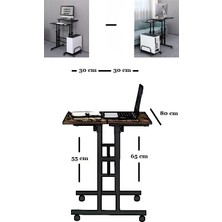 servetavcı Ryan Oyuncu Masası - 80 x 60 Antrasit