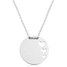 HS Demirci 925 Ayar Gümüş Çember Kalp Kadın Gümüş Kolye