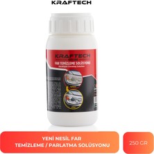 Kraftech Yeni Nesil Araba Far Temizleme Sıvısı Far Temizleme Solüsyonu Kloroform Uyumlu 250GR