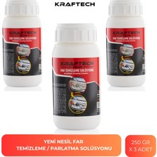 Kraftech Yeni Nesil Araba Far Temizleme Solüsyonu Kloroform 3 X 250 Gr