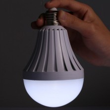 2 Adet 12 Watt Yüksek Işık Şarjlı LED Ampul Beyaz Işık E27 Duy