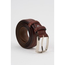 Alexander Gardi Alexandergardi Erkek Doku Detaylı  Deri Kemer (E24-KEMER-19)