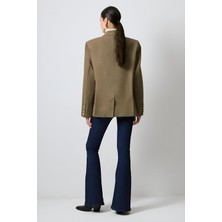 Touche Haki Renk Gold Düğmeli Blazer Ceket MKN3056