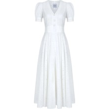 Beyaz Fisto Elbise MKN2029