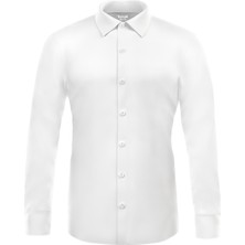 Torivalli Collection Dar Kesim Saten Cepsiz Uzun Kollu Erkek Gömlek