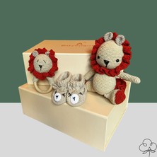 BabyPinguini Bebek Hediye Kutusu / Kişiselleştirilebilir Babyshower Yenidoğan Hediye Seti - Lion Box 2