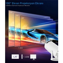 Projeksiyon Cihazı Taşınabilir Sinema Projeksiyon 720P Ev Sineması Bluetooth Android 11 Akıllı Proje