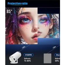 Projeksiyon Cihazı Taşınabilir Sinema Projeksiyon 720P Ev Sineması Bluetooth Android 11 Akıllı Proje
