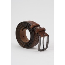 Alexander Gardi Alexandergardi Deri Detaylı Dokulu  Deri Kemer (E24-KEMER-20)