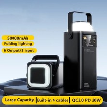 Xira 50.000 mAh 22.5W Hızlı Şarj Powerbank El Feneri Özellikli Usb, Micro, Usb-C, Lightning Girişli