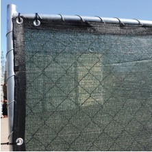Torsan Çit Ağı – 75Lik Gölgelik File – Siyah Şeritli Halkalı – Yeşil Renk - 1.5 Metre x 100 Metre
