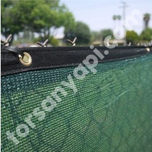Torsan Çit Ağı – 75 Lik Gölgelik File – Siyah Şeritli Halkalı – Yeşil Renk - 1 Metre x 20 Metre