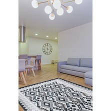 Kilimista Efes 2306 Iskandinav Yumuşak Doku Leke Tutmayan Modern Halı Kilim