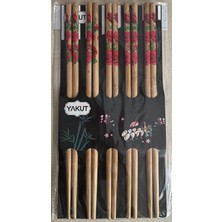 BEASYM Yakut Desenli Bambu Chopstick Set 10 Adet (5çift)
