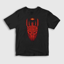 Presmono  Çocuk Siyah Sauron 3 Yüzüklerin Efendisi Lord Of The Rings T-Shirt