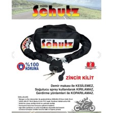 Moto Schutz Kesilmez Motosiklet Çelik Zincir Kilit 10 mm x 150 Cm /180 cm/ 200 cm