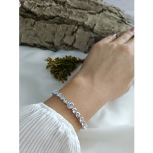Luna Jewelry Kadın Gümüş Renk Noble 316 L Çelik Su Yolu Bileklik