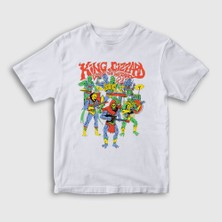 Presmono  Çocuk Beyaz Band King Gizzard And The Lizard Wizard T-Shirt