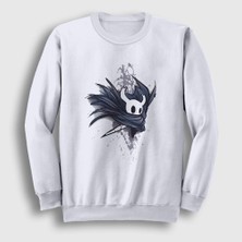 Presmono Unisex Beyaz Robe Oyun Hollow Knight Sweatshirt