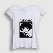 Presmono Kadın Beyaz Poster Anime Cowboy Bebop T-Shirt