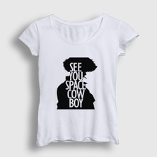 Presmono Kadın Beyaz See You Anime Cowboy Bebop T-Shirt