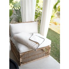Barine Cozy Pamuk Koltuk Şalı Ekru 130 x 170