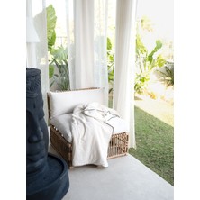 Barine Cozy Pamuk Koltuk Şalı Ekru 130 x 170