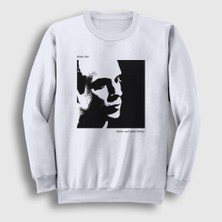 Presmono Unisex Beyaz Before And After Science Brian Eno Sweatshirt