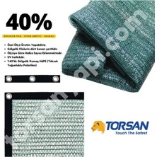 TorsanGölgeleme Tülü – 40LIK Gölgelik File – Siyah Şeritli Halkalı - 6 Metre x 10 Metre