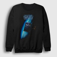 Presmono Unisex Siyah Space Tardis Doktor Dr Doctor Who Sweatshirt