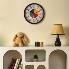 Galaxy Öğretici Çocuk Odası Saati - Siyah - 30 cm