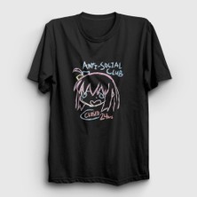 Presmono  Siyah Anti Social Club Bocchi The Rock T-Shirt