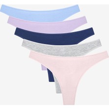 Blue Bloom Pamuklu 5li Çok Renkli Tanga Külot