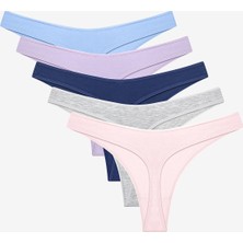 Blue Bloom Pamuklu 5li Çok Renkli Tanga Külot