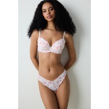 Laluce Lace Dantel Açık Pembe Sütyen