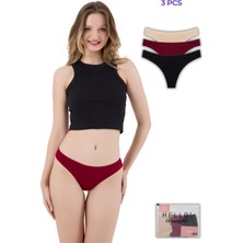 Siera Kadın Brazilian Tanga Külot 3'lü Set