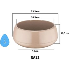 Plant Home Power Mix Dekoratif Mocha Renk Aranjman Saksı Kaktüs Sukulent Çiçek Saksısı 2 Lt