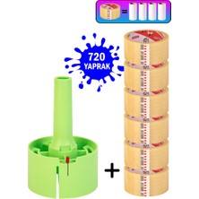 Tuybox Yeşil + 6 Bant 720 Yaprak Koli Bantlı Tüy Toplayıcı, tüy toplama rulosu yerine