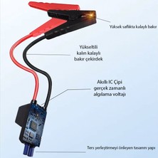 Kablosuz Akü Takviye Seti ve Digital Hava Kompresörü Basınç Göstergeli Çok Hızlı Doldurma