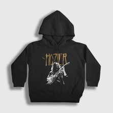 Presmono Unisex Çocuk Siyah Dublin Guitar Müzik Hozier Kapüşonlu Sweatshirt