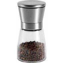Cam Hazneli Çelik Kapaklı Tuz-Biber Değirmeni 13 cm (CSM-130)