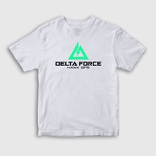 Presmono  Çocuk Beyaz Logo Oyun Delta Force Hawk Ops T-Shirt