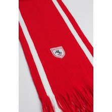 Samsun Spor Samsunspor Beyaz Çizgili Triko Atkı