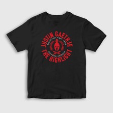 Presmono  Çocuk Siyah Highlight Ufc Mma Justin Gaethje T-Shirt