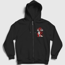 Presmono Unisex Siyah Killer Rules Dizi Dexter Fermuarlı Kapüşonlu Sweatshirt