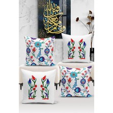 Bertille Home Ramazan Serisi Çift Tarafı Dijital Baskılı  4'lü Kırlent Kılıfı Seti