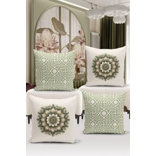 Bertille Home Ramazan Serisi Çift Tarafı Dijital Baskılı  4'lü Kırlent Kılıfı Seti