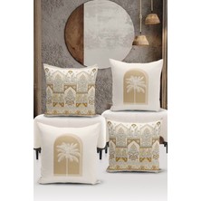 Bertille Home Ramazan Serisi Çift Tarafı Dijital Baskılı  4'lü Kırlent Kılıfı Seti