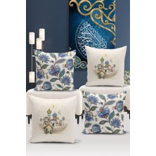 Bertille Home Ramazan Serisi Çift Tarafı Dijital Baskılı  4'lü Kırlent Kılıfı Seti